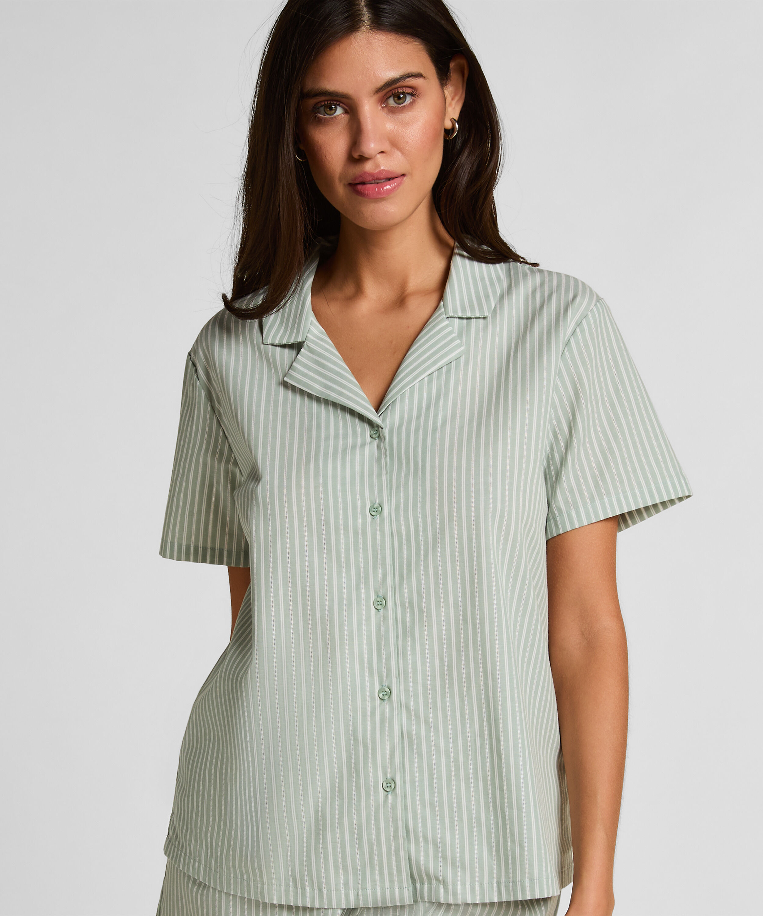 Geweven jasje met Strepen, Groen Geweven jasje met Strepen, Groen