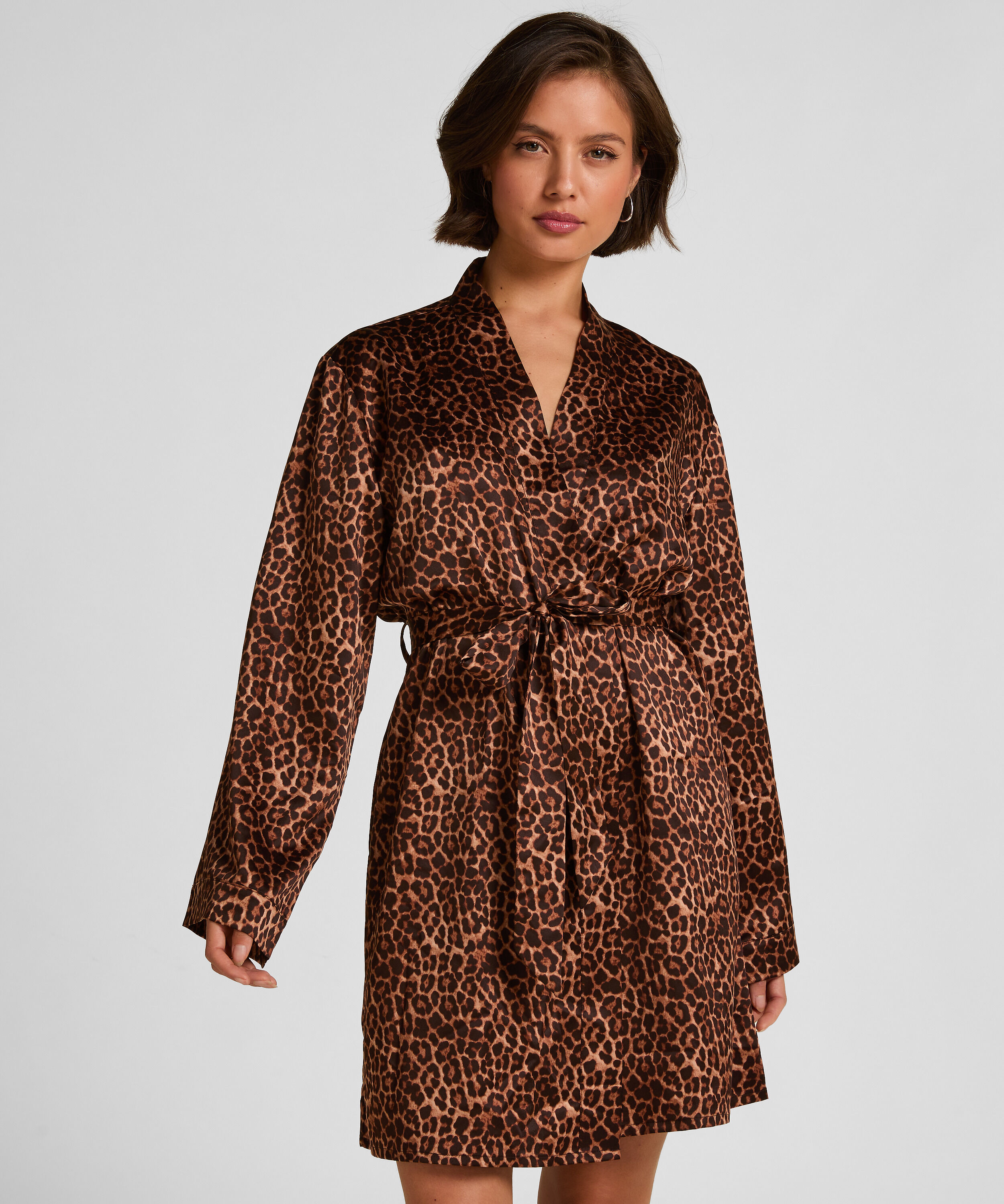 Kimono Satin, Zwart Kimono Satin, Zwart