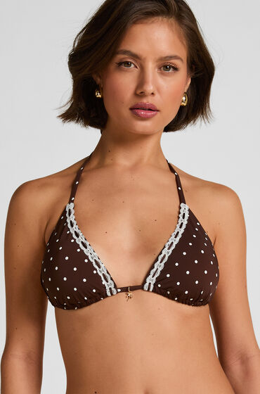 Hunkemöller Triangle Bikini Top Algarve Bruin Hunkemöller Triangle Bikini Top Algarve Bruin