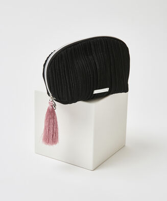 Make-up tasje Metallic, Zwart