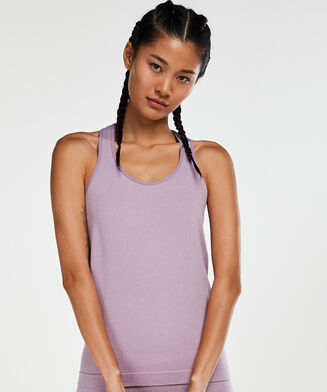 HKMX Tank top roundknit, Paars