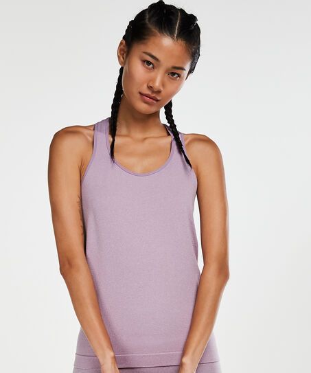 HKMX Tank top roundknit, Paars