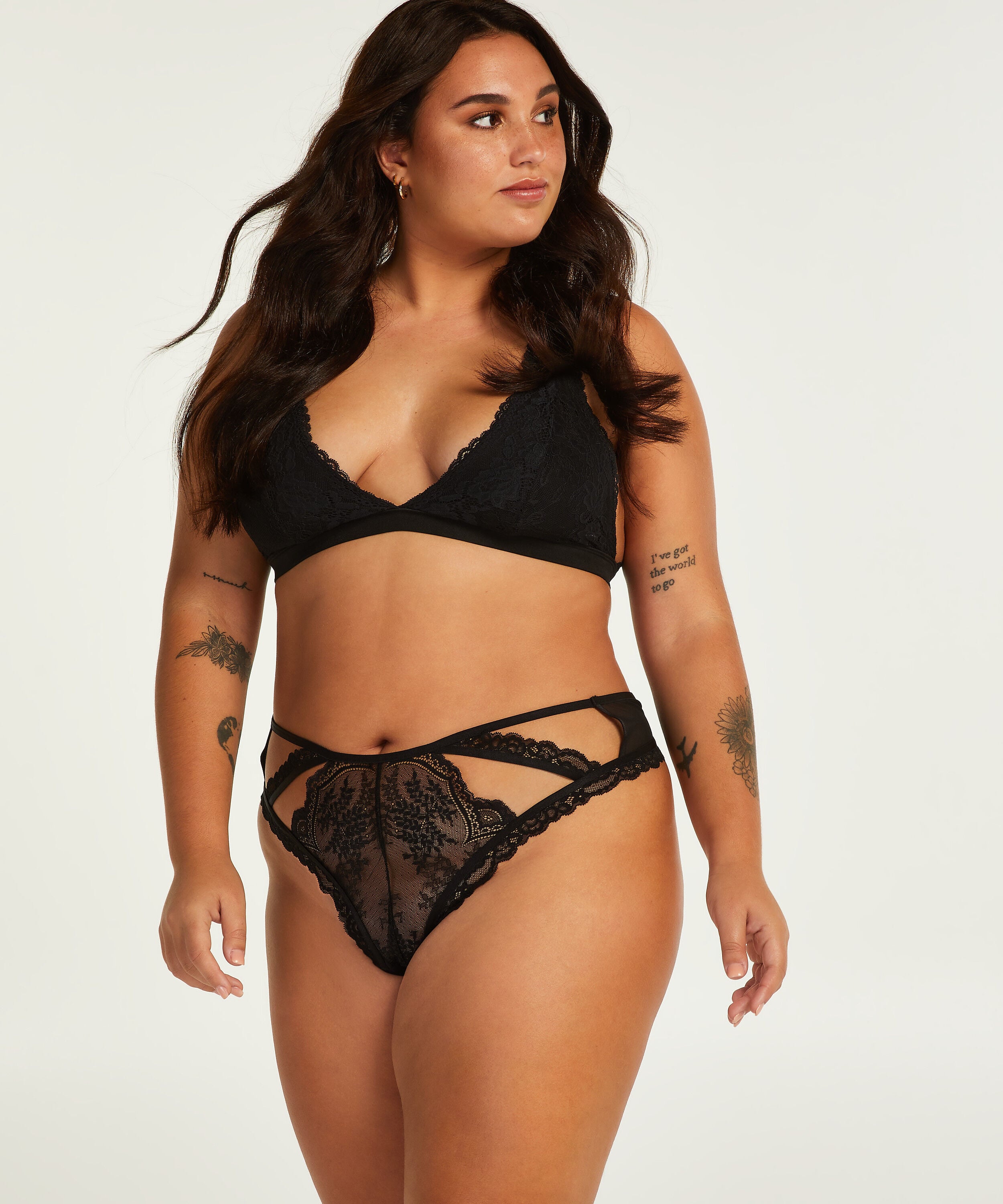 String Cia Curvy, Zwart String Cia Curvy, Zwart