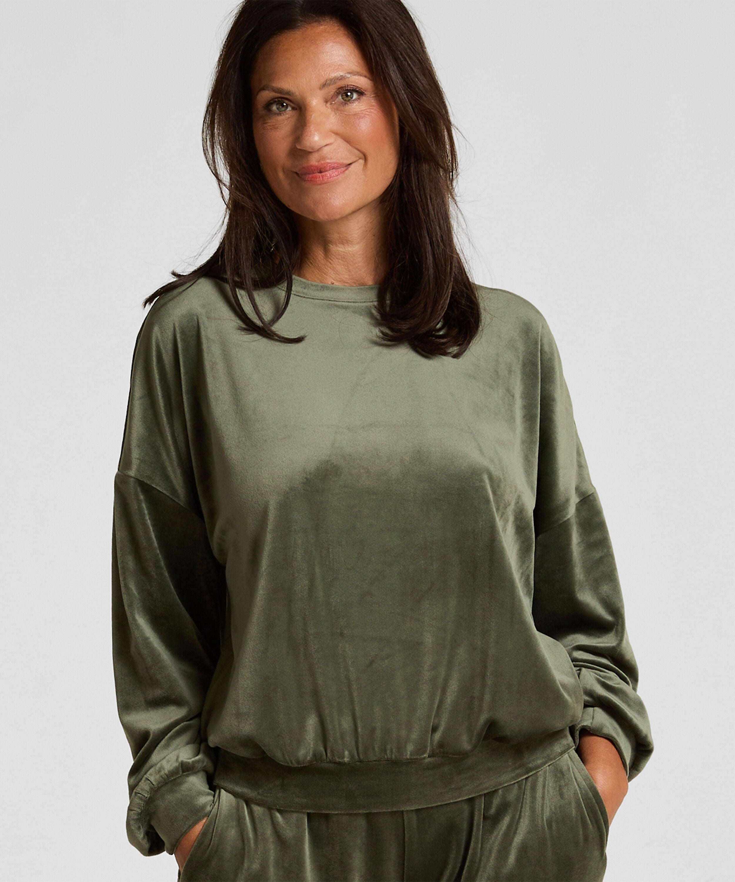 Velours Top, Groen Velours Top, Groen