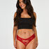 Brazilian V-shape Floral Mesh, Rood