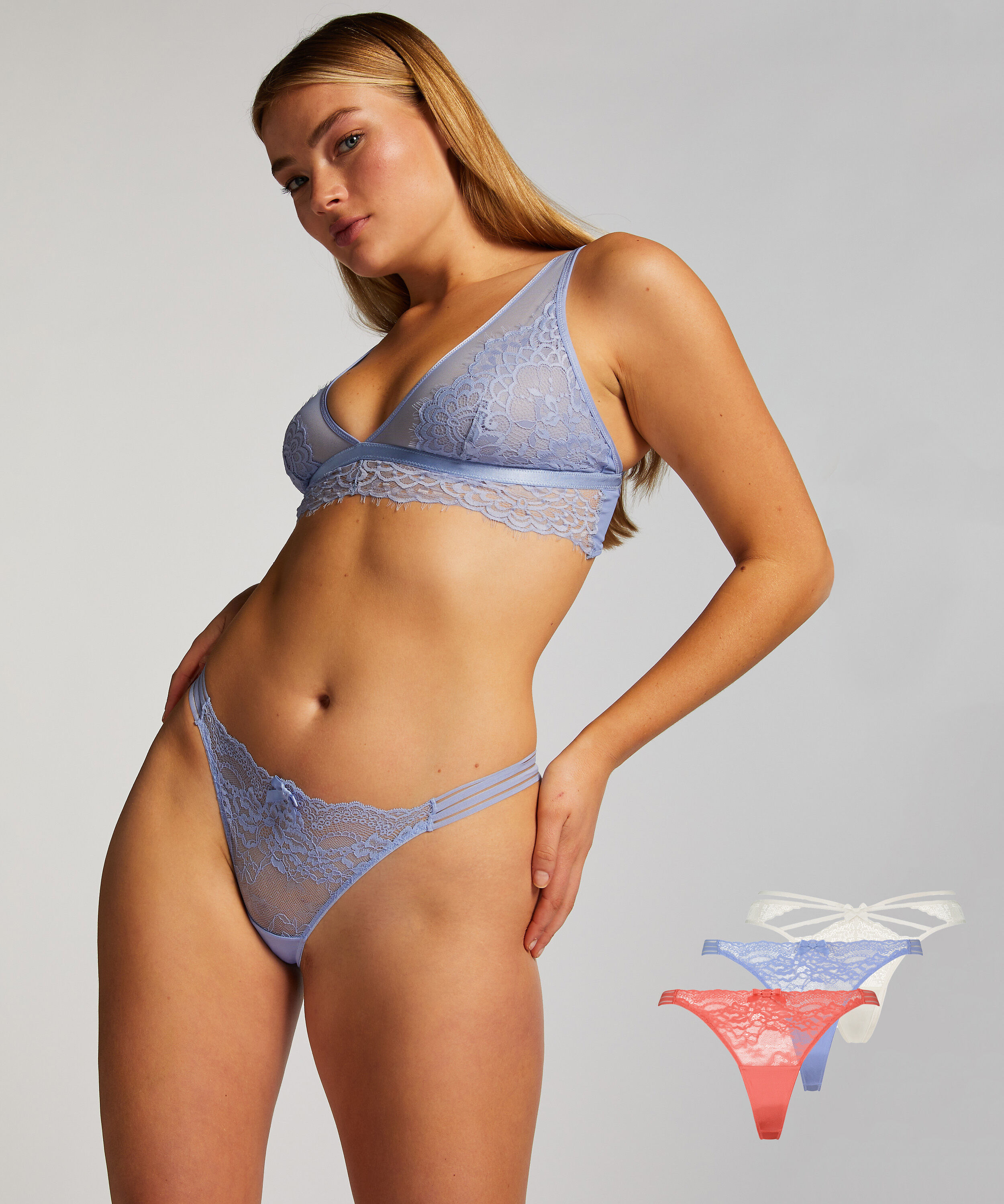 3-pack strings, Roze