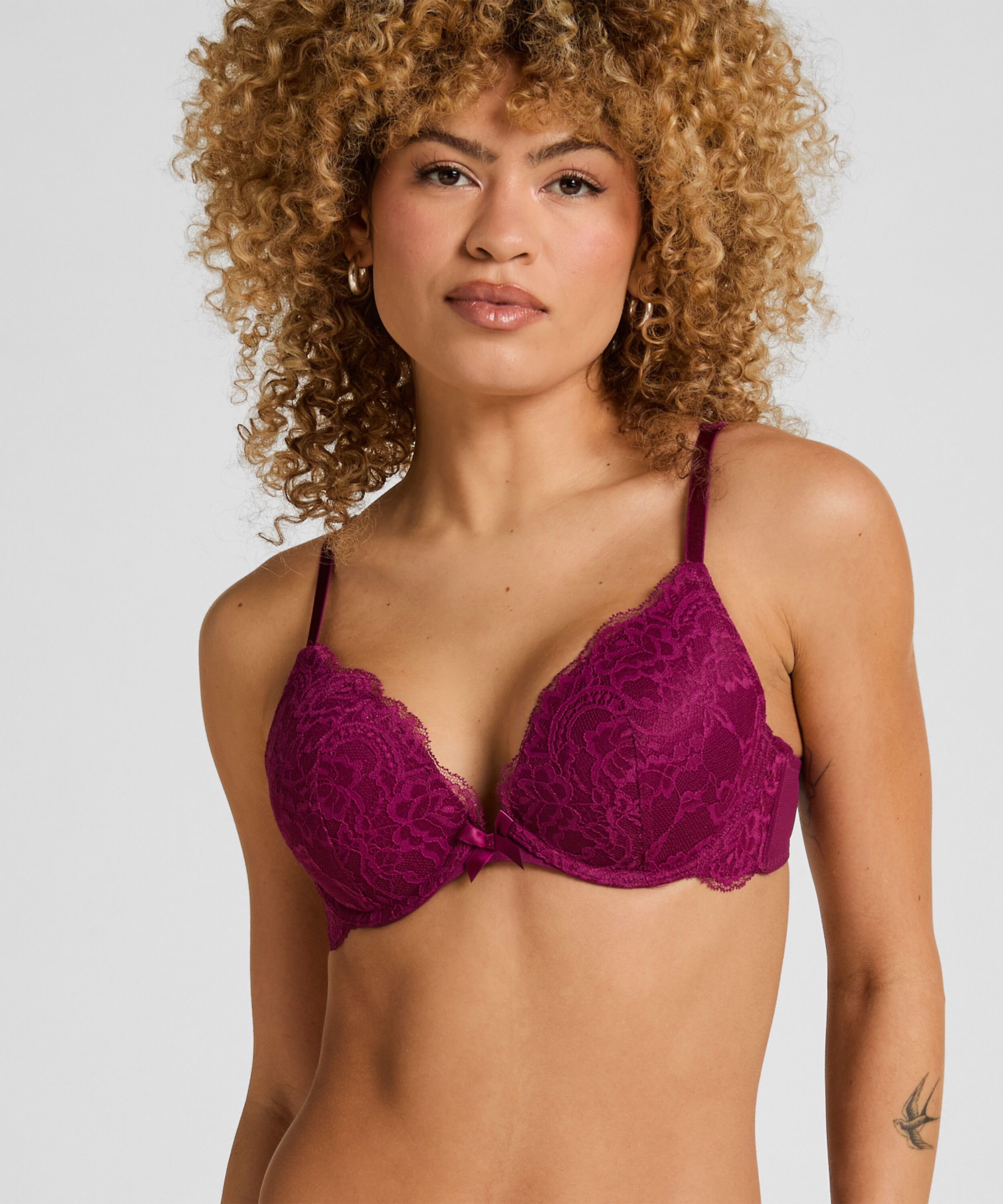 Voorgevormde push-up beugel bh Teddy, Paars