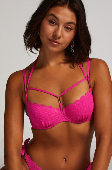Hunkemöller Bikinitop Scallop Lurex Roze