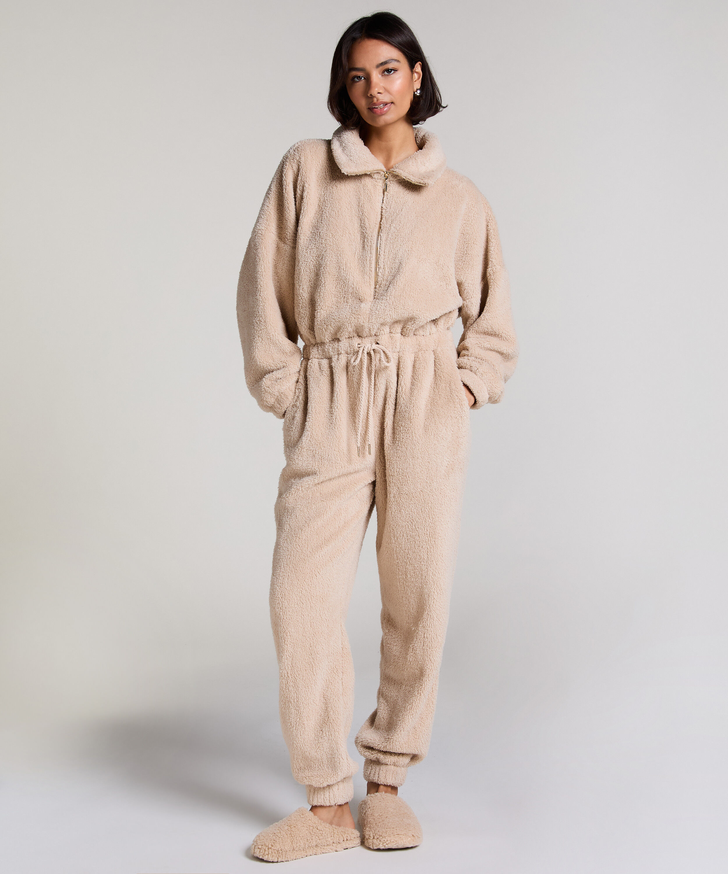 Onesie Fleece, Beige Onesie Fleece, Beige