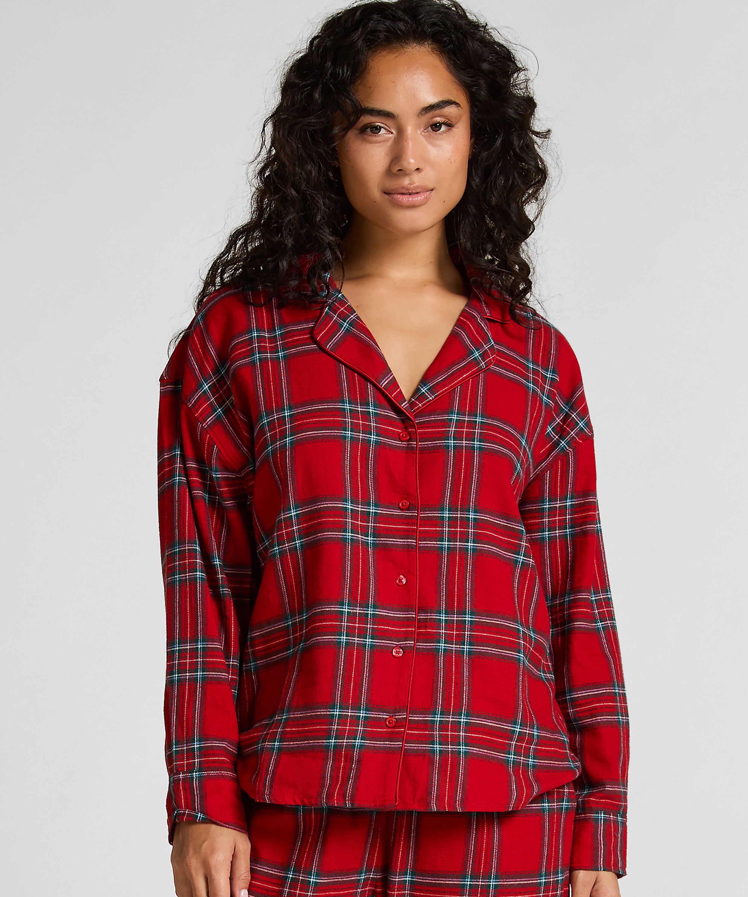 Pyjamatop Flannel, Rood Pyjamatop Flannel, Rood