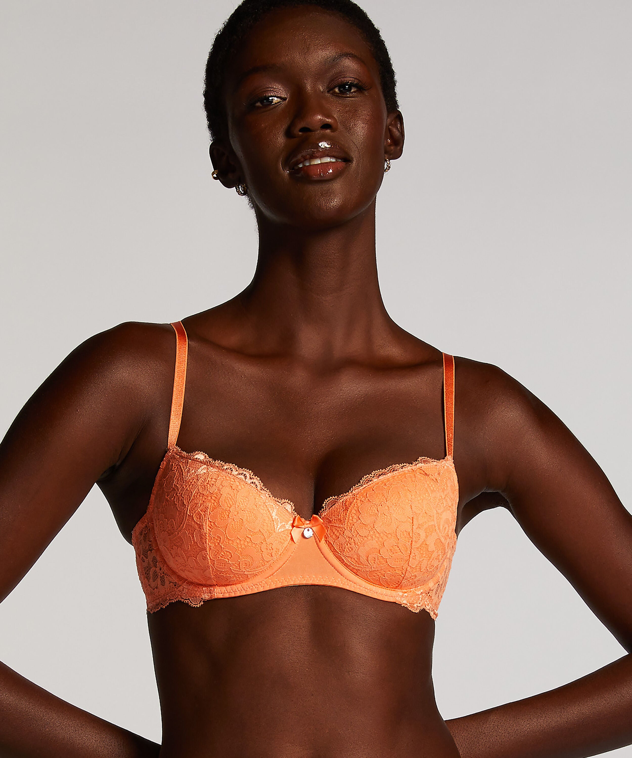 Voorgevormde beugel bh Marine, Oranje
