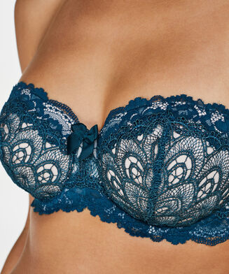 Voorgevormde strapless beugel bh Latrice, Blauw