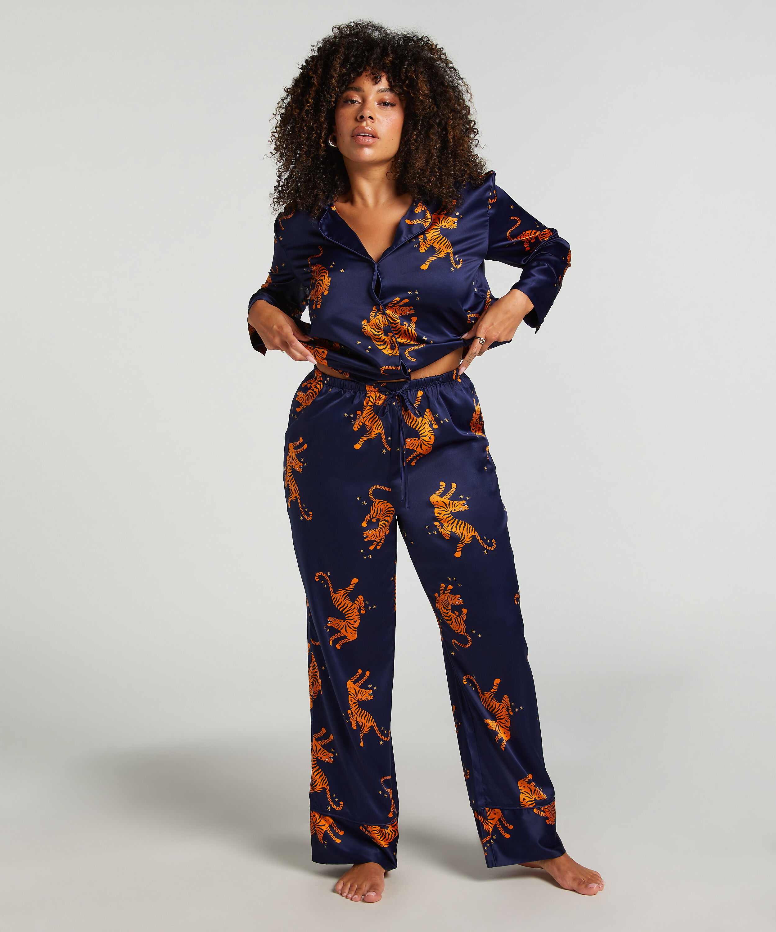 Broek Satijn, Blauw