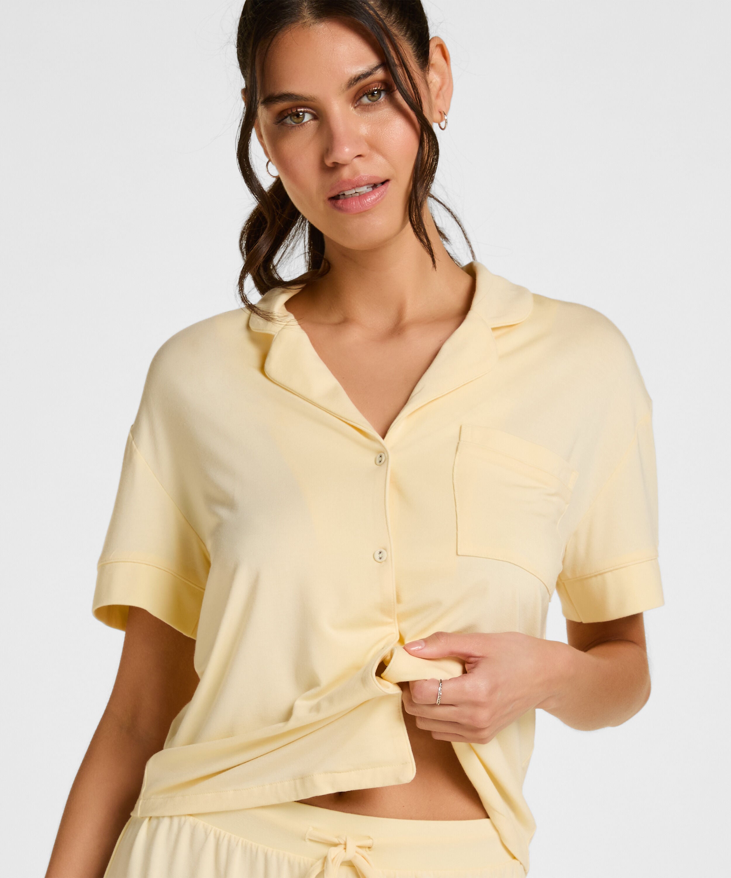 Jacket Jersey Essential, Geel Jacket Jersey Essential, Geel