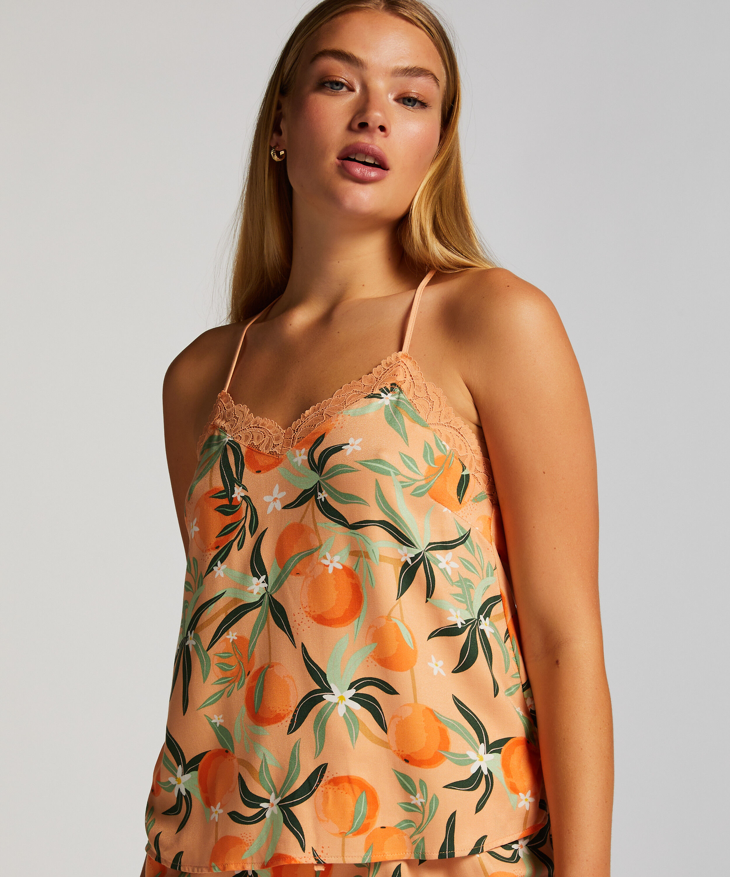 Cami top Woven Lace, Roze Cami top Woven Lace, Roze