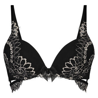 Voorgevormde push-up beugel bh Ilana, Zwart