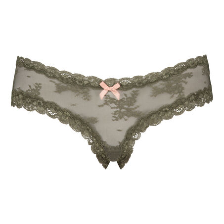 Brazilian V-shape Floral Mesh, Groen