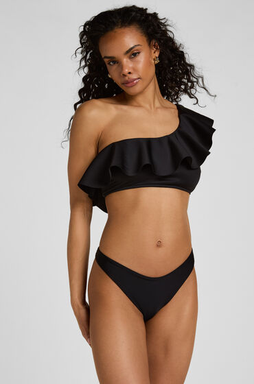 Hunkemöller Hoog Uitgesneden Bikinibroekje Luxe Zwart