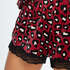 Shorts Velours Lace, Rood
