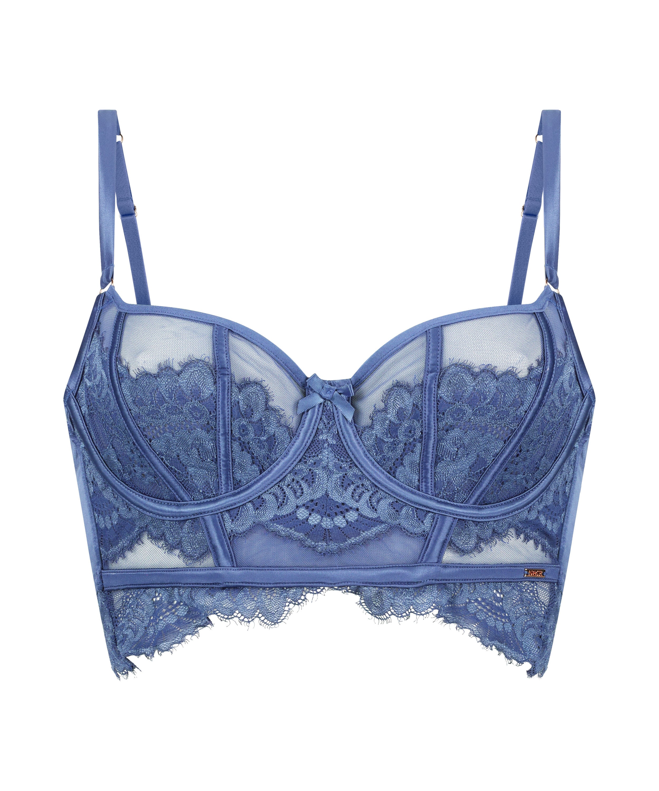Niet-voorgevormde longline beugel bh Daan, Blauw