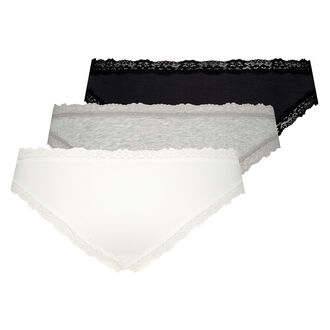 3 paar brazilian katoen, Zwart