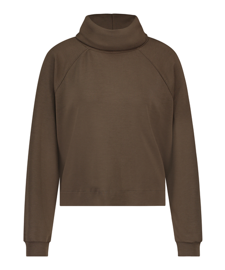 Premium Sweater Funnel Neck, Groen
