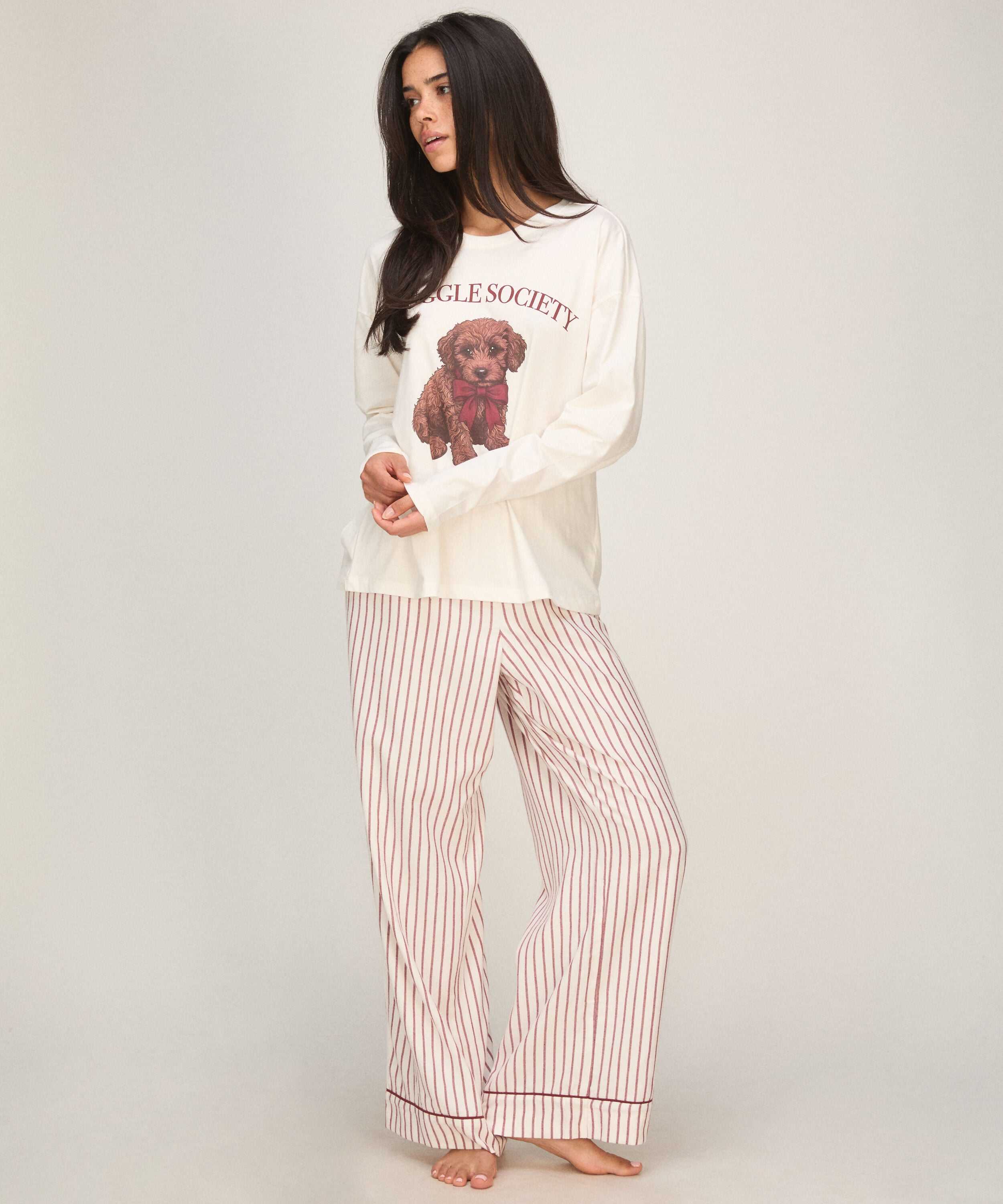 Pyjama Set Viscose, Wit Pyjama Set Viscose, Wit