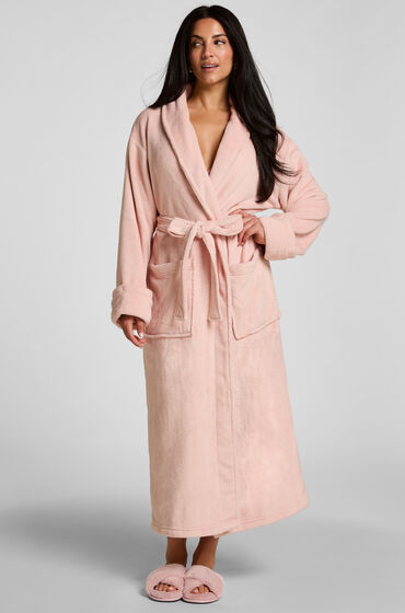Hunkemöller Badjas van zachte fleece Roze