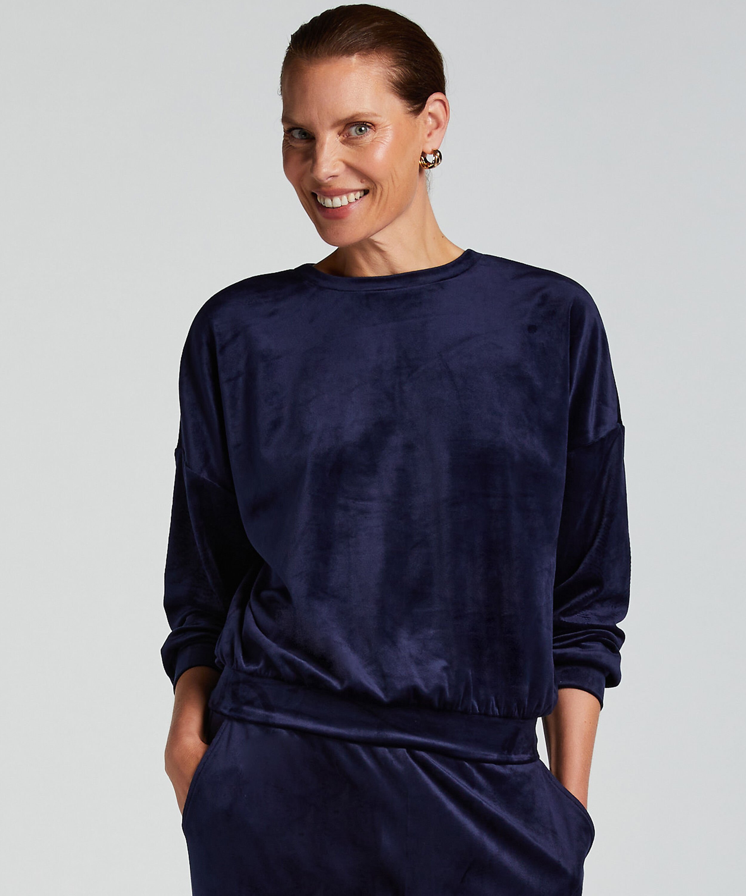 Velours Top, Blauw