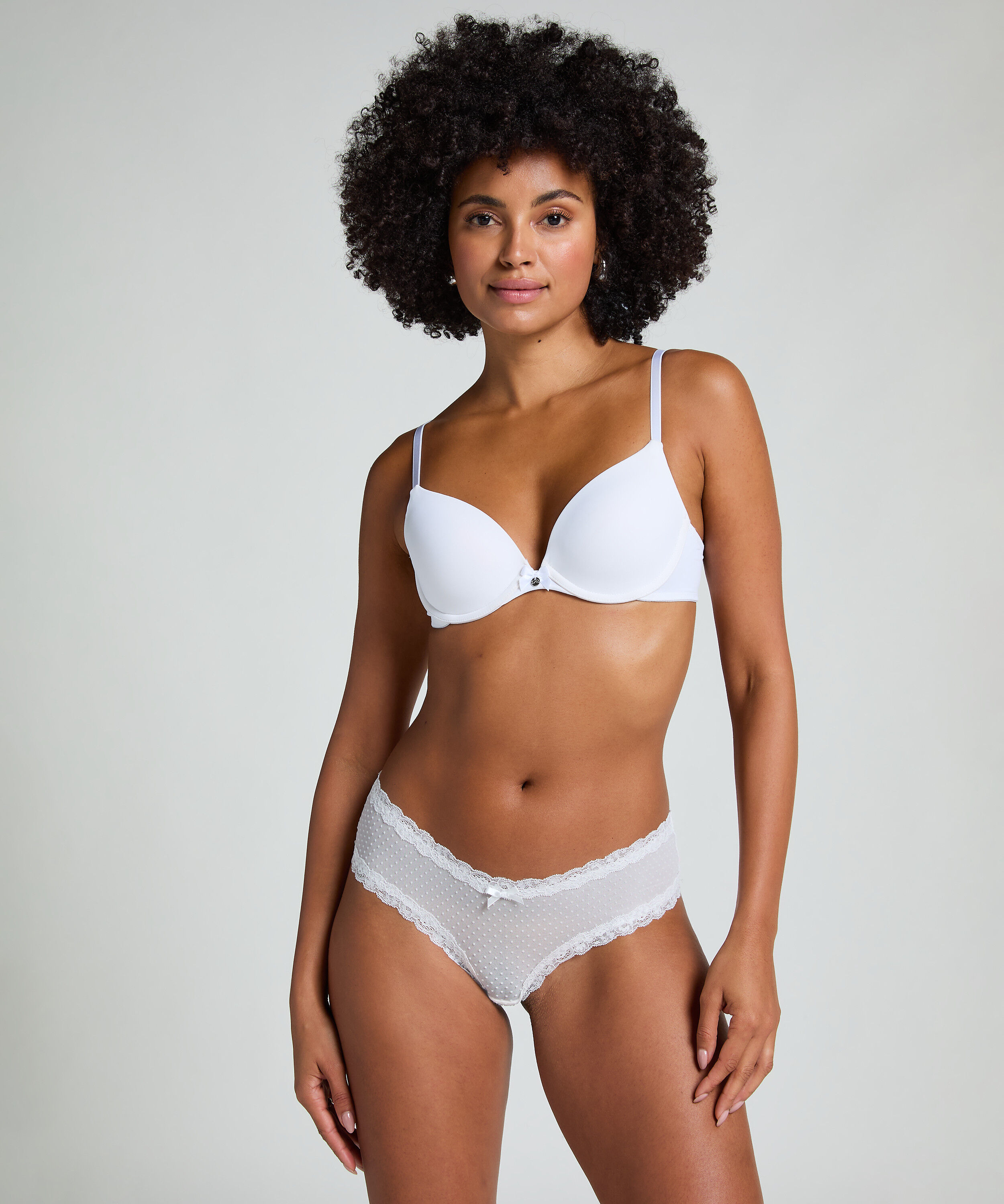 Brazilian V-shape Mesh, Wit