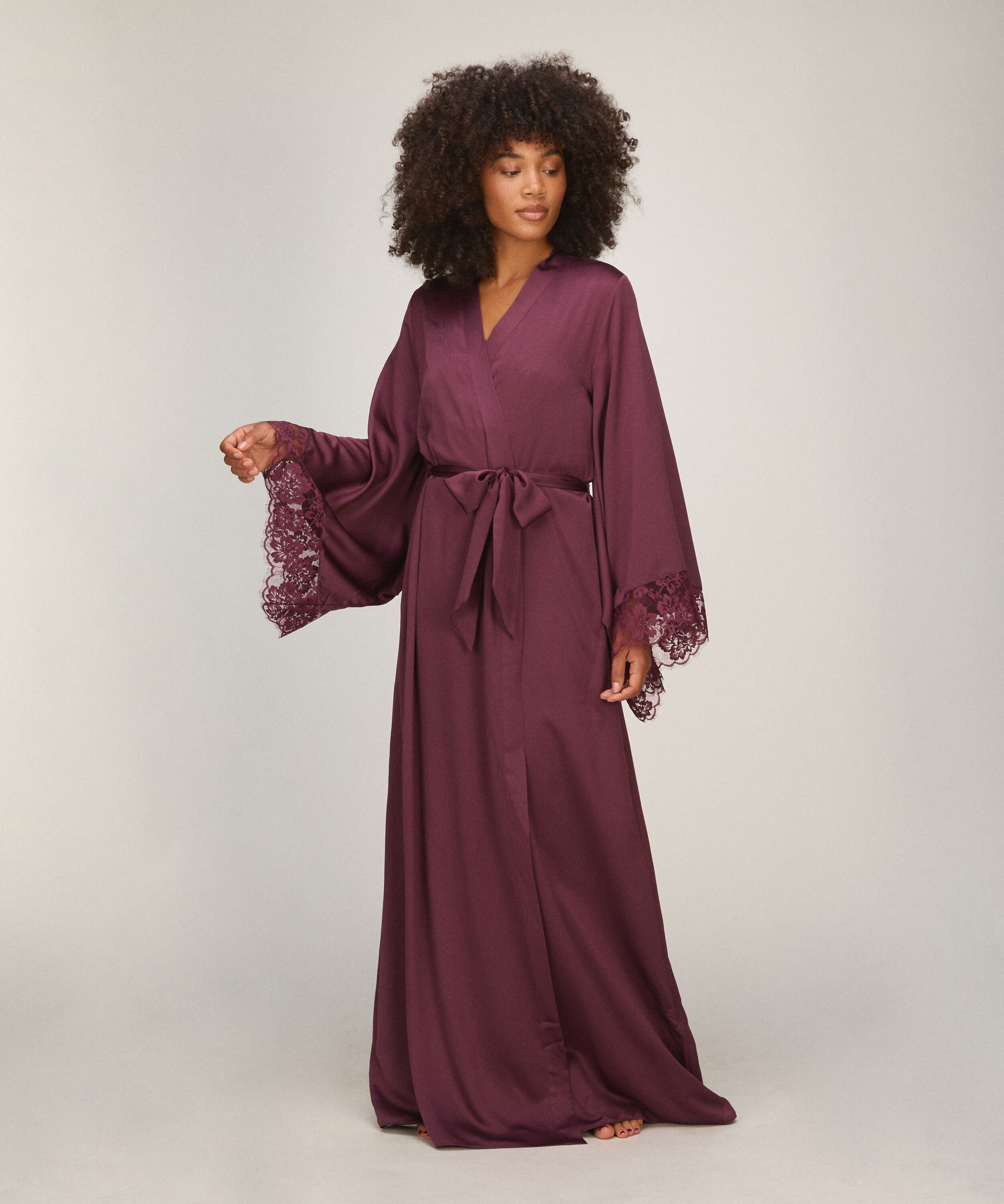 Lange Kimono Lana, Paars Lange Kimono Lana, Paars