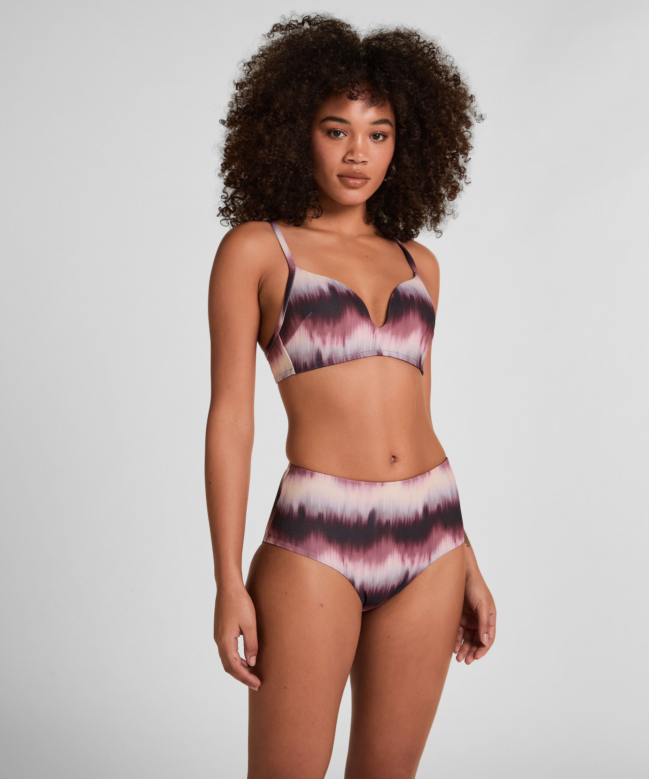 Bikinibroekje met Hoge Taille Mauritius, Paars Bikinibroekje met Hoge Taille Mauritius, Paars