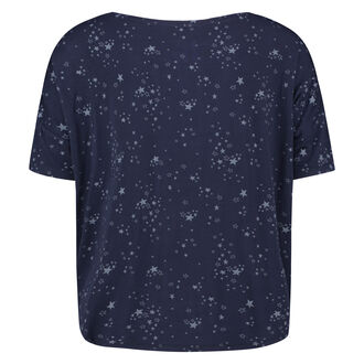 Pyjama top korte mouwen loose fit, Blauw