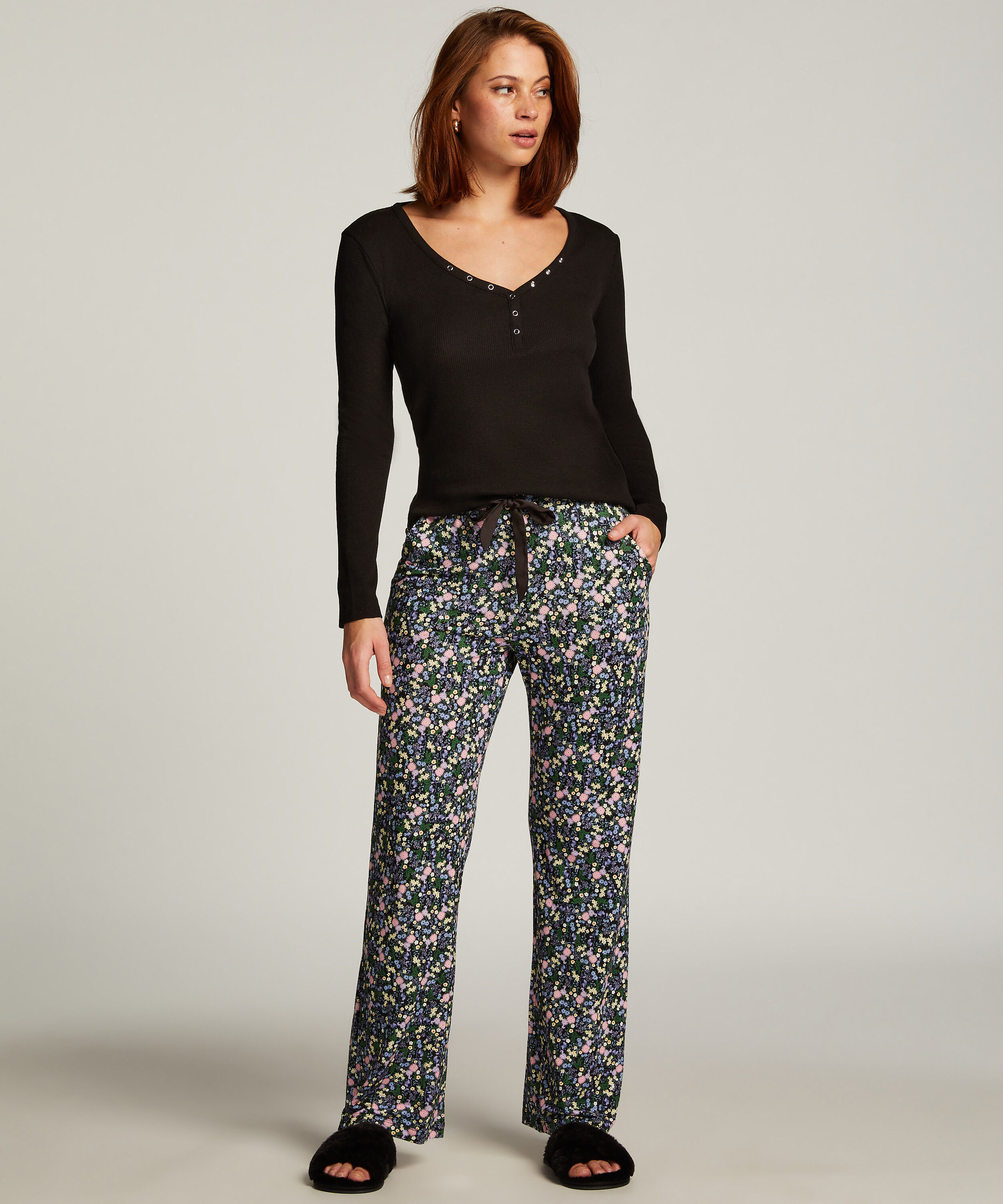 Tall Pyjamabroek, Zwart Tall Pyjamabroek, Zwart