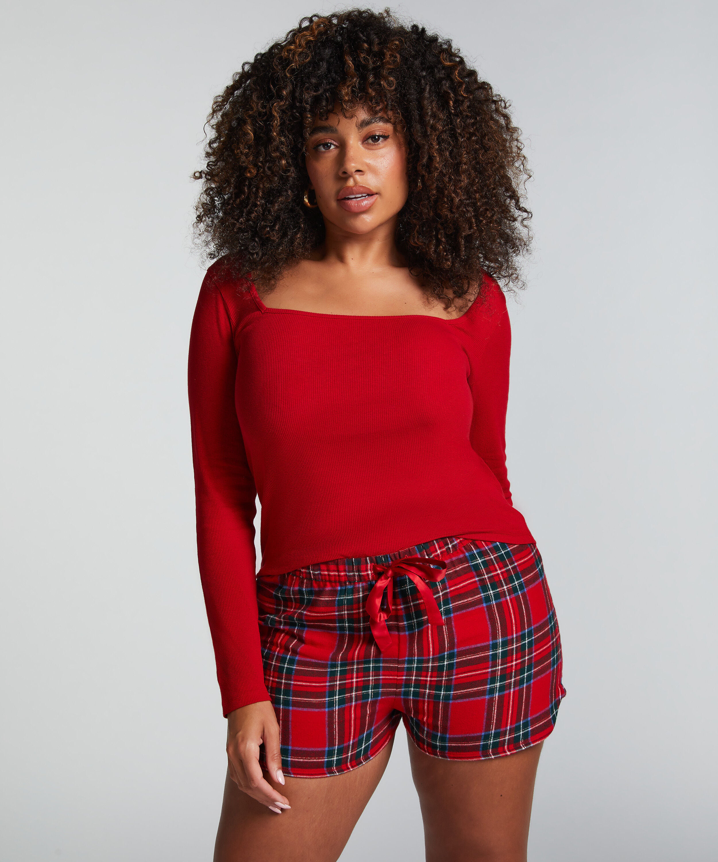 Pyjamaset Twill, Rood