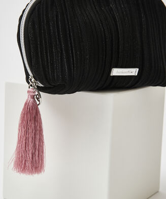 Make-up tasje Metallic, Zwart