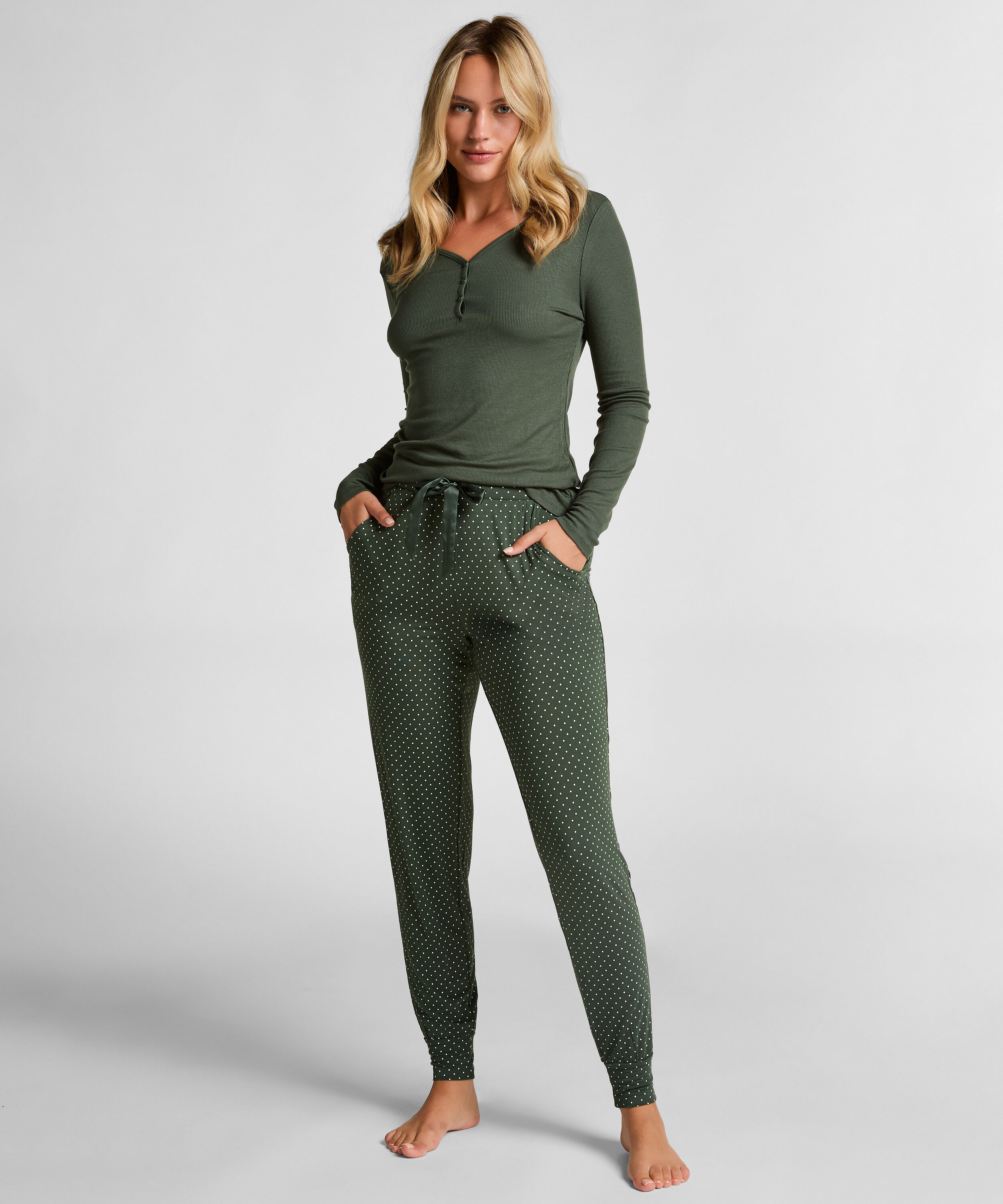 Pyjama broek Jersey, Groen
