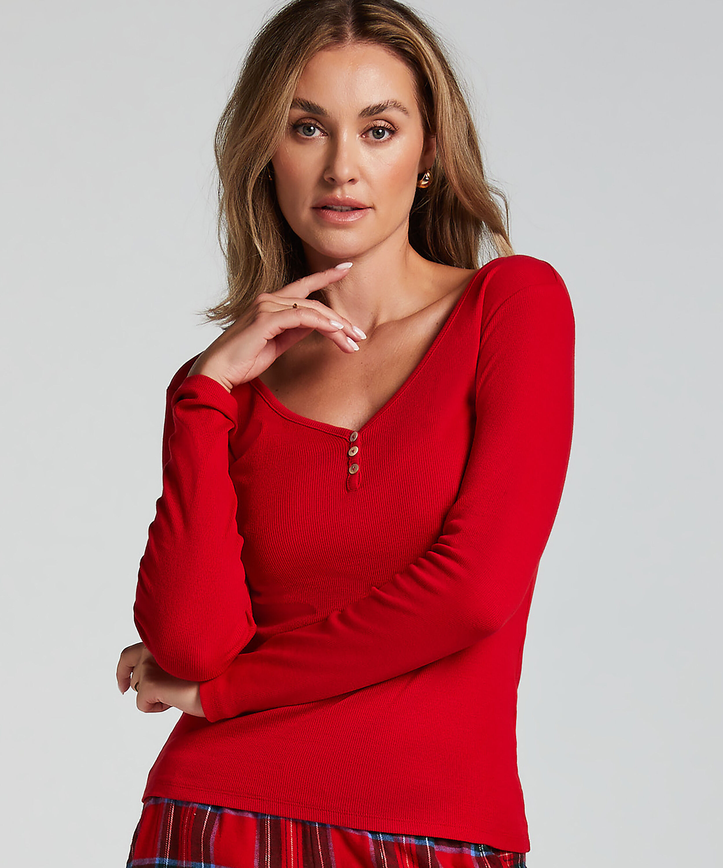 Pyjama top, Rood
