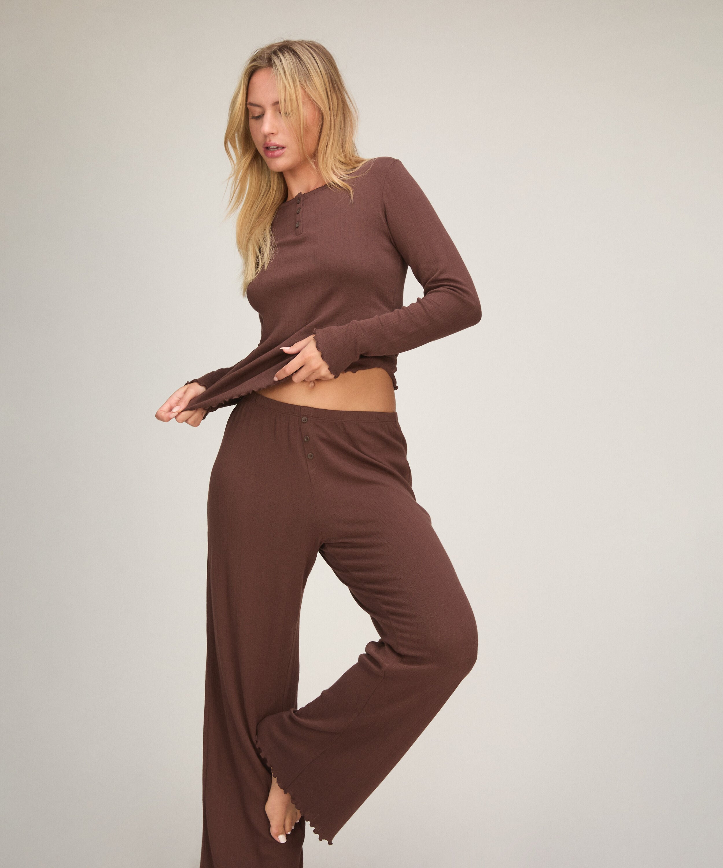 Broek Loose Pointelle