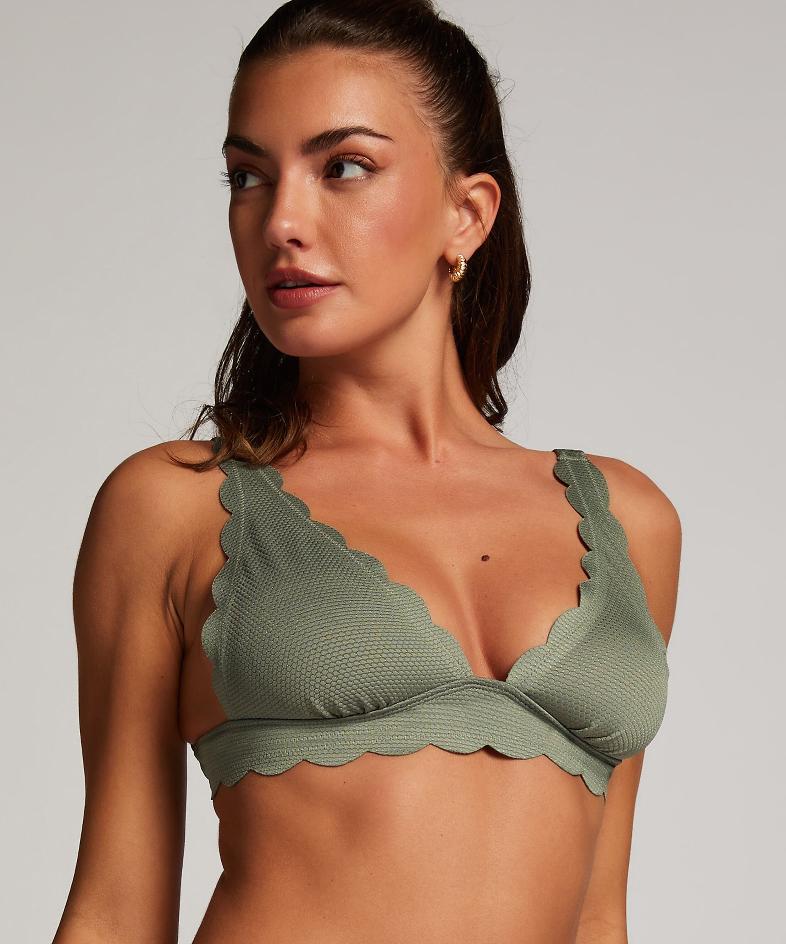Triangel bikinitop Scallop, Groen Triangel bikinitop Scallop, Groen