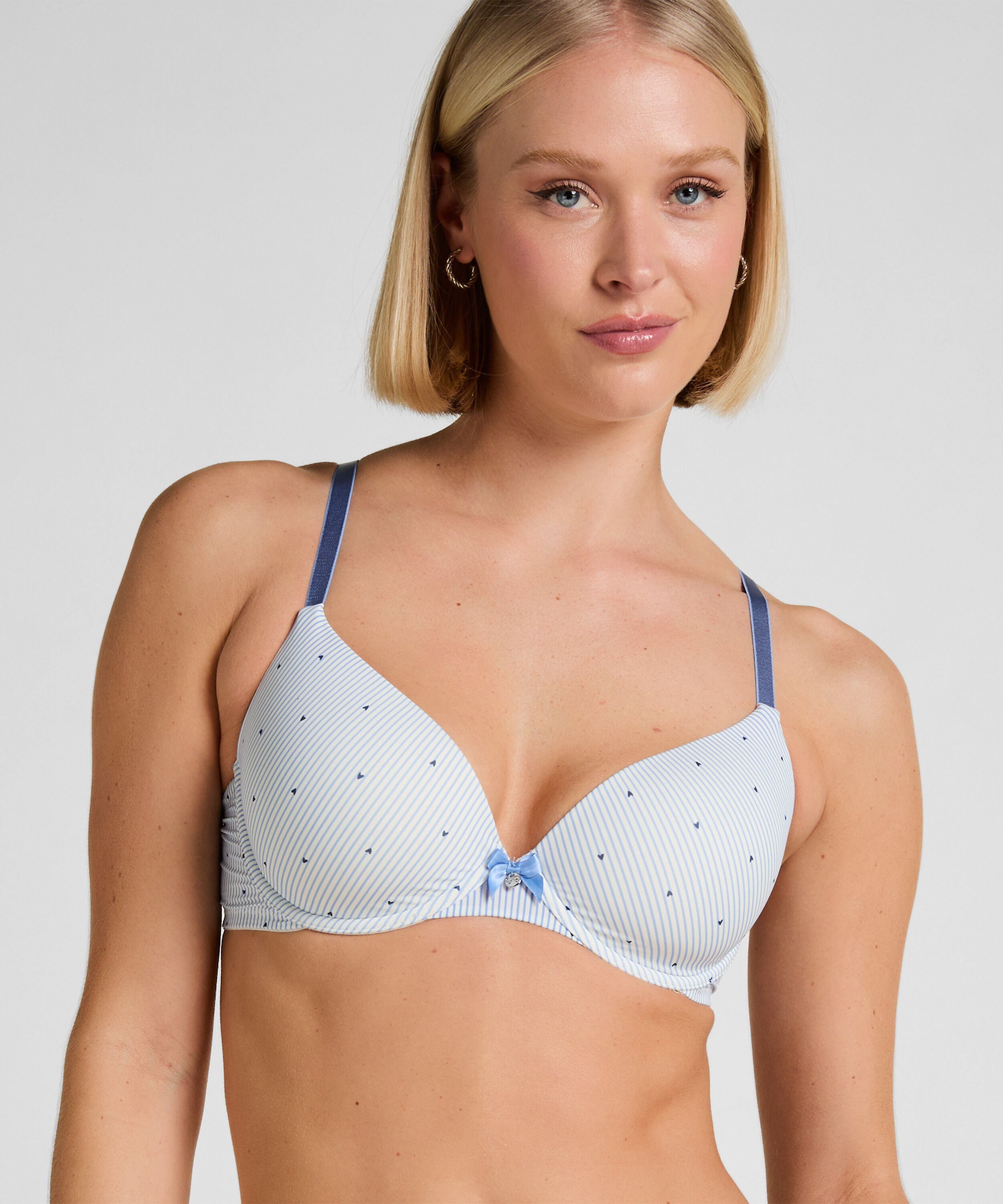 Voorgevormde beugel bh Plunge, Blauw Voorgevormde beugel bh Plunge, Blauw