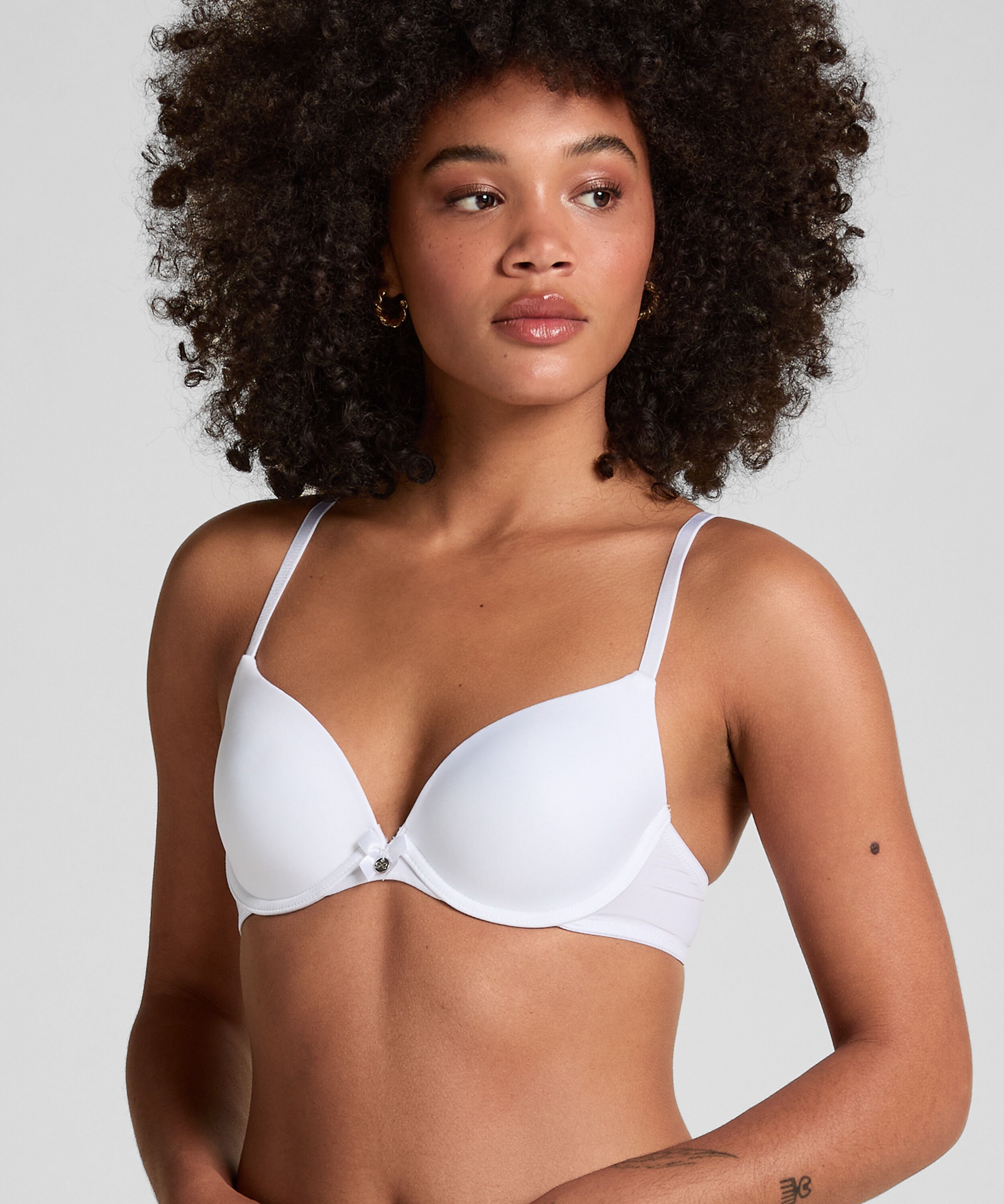 Voorgevormde beugel bh Plunge, Wit