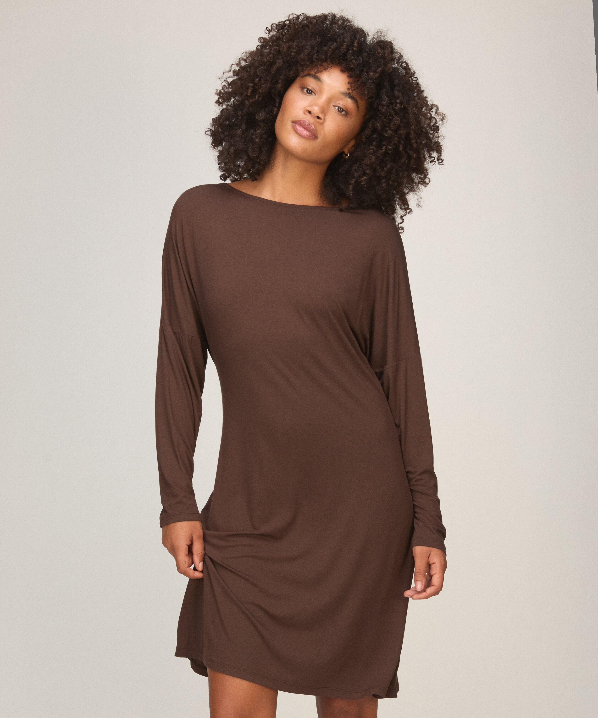 Nightshirt Jersey Essential, Bruin Nightshirt Jersey Essential, Bruin