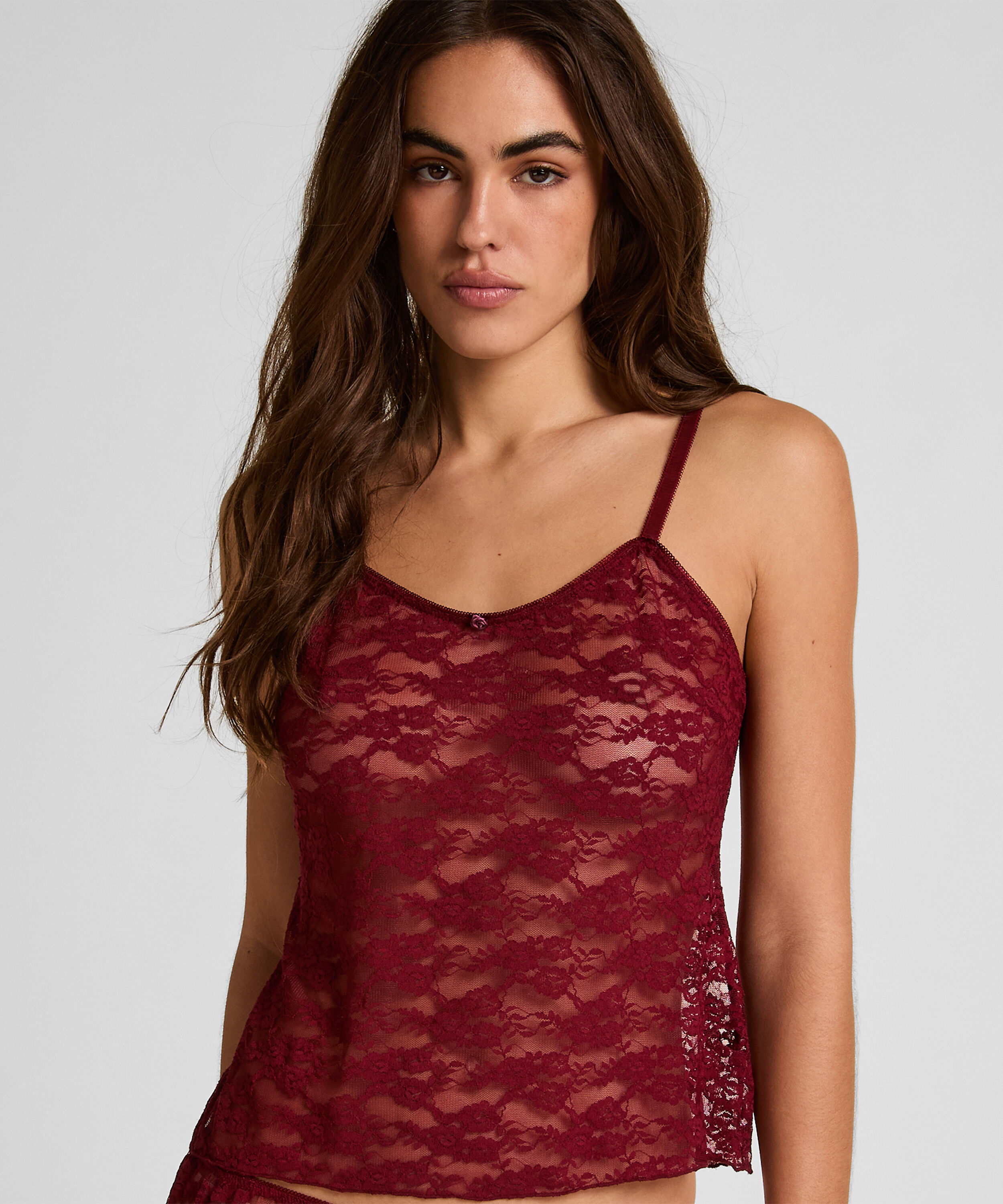 Cami volledig Kant, Rood Cami volledig Kant, Rood
