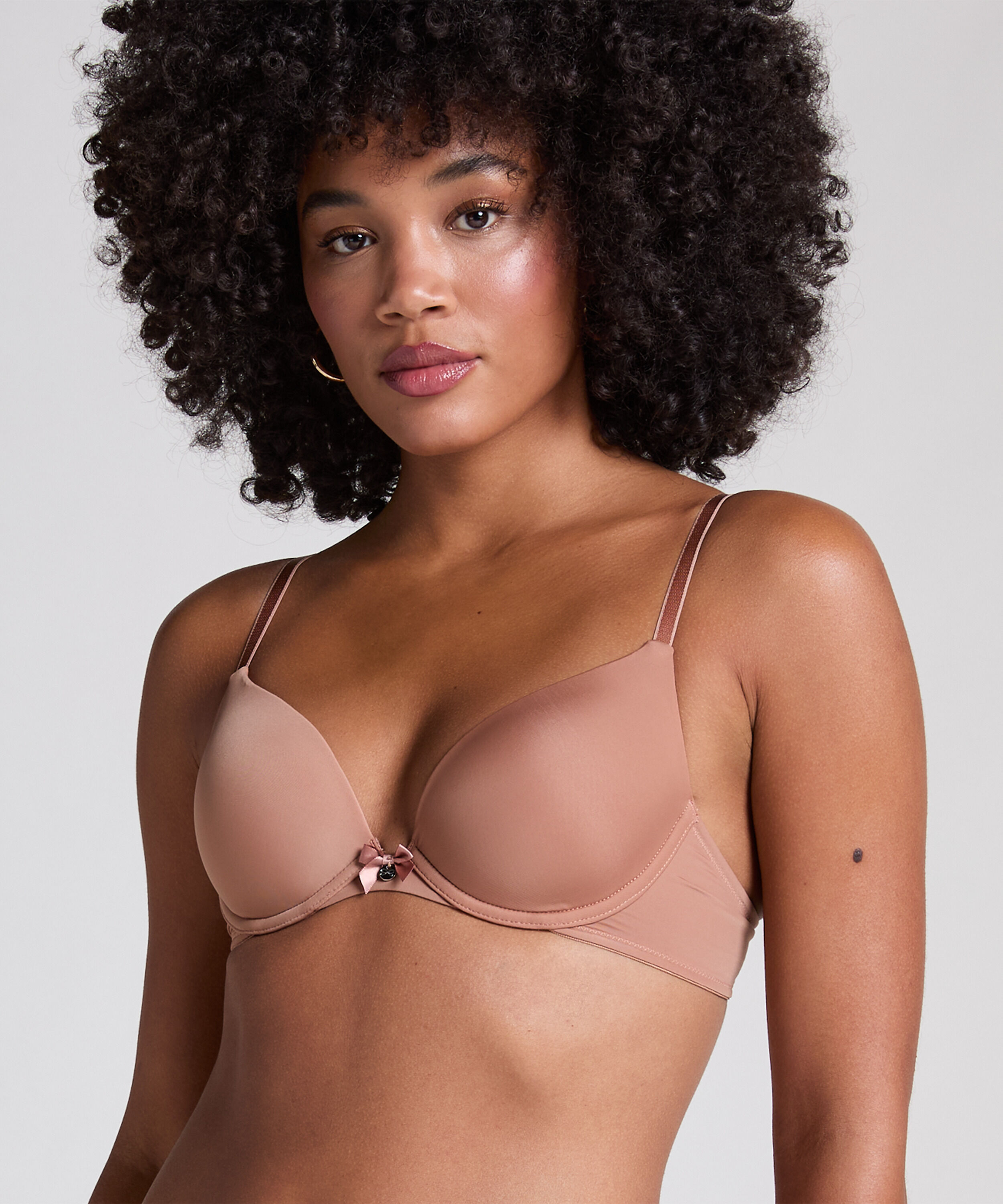 Voorgevormde beugel bh Plunge, Bruin