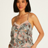Cami top Woven Floral, Blauw