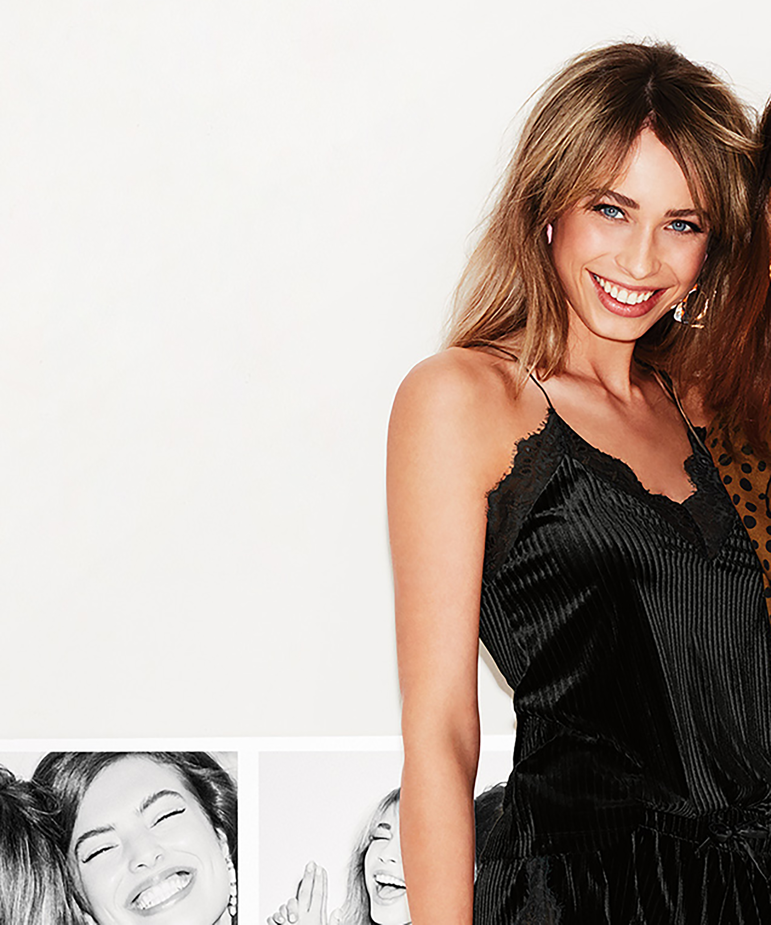 Cami Velours Rib Lace, Groen, main