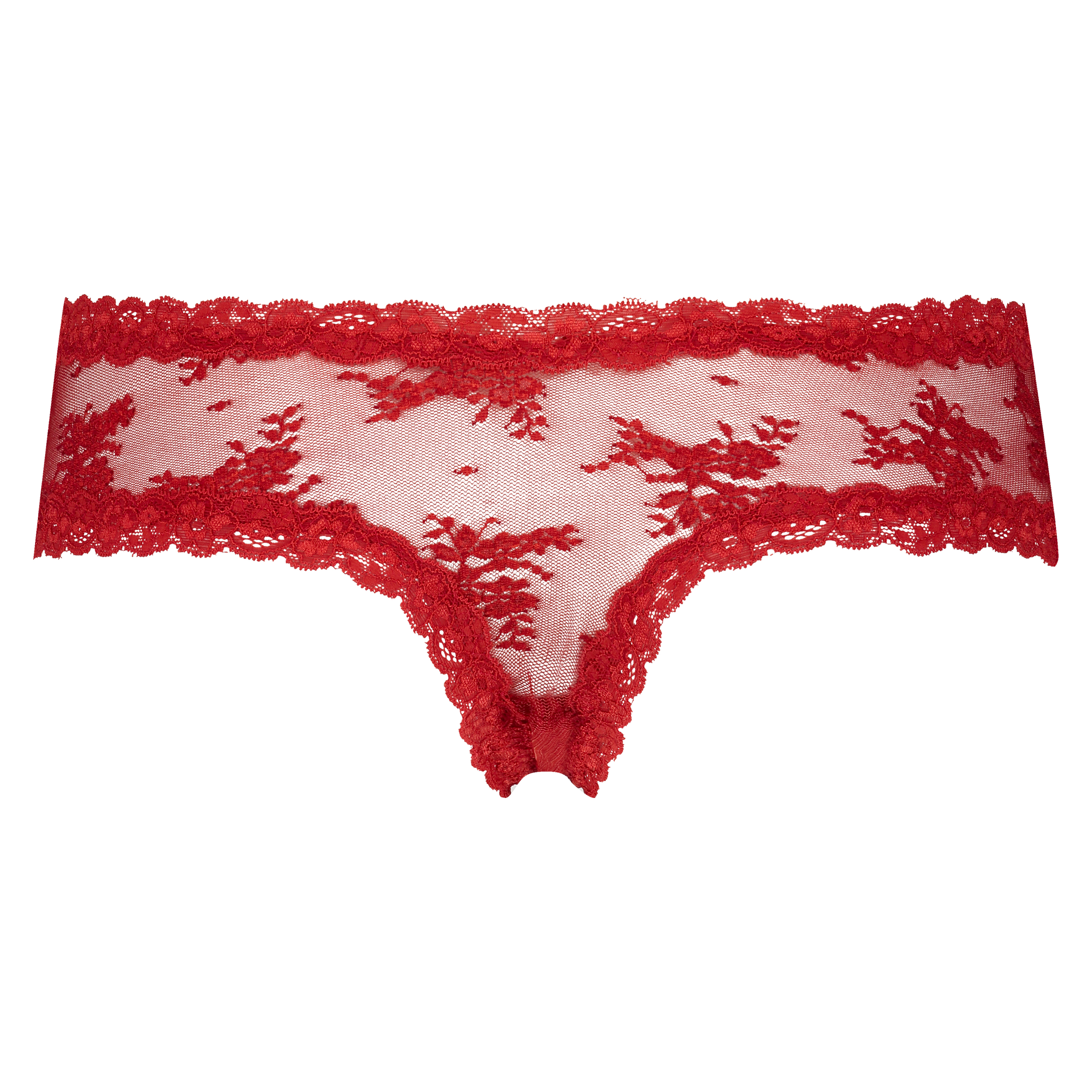 Brazilian V-shape Floral Mesh, Rood, main