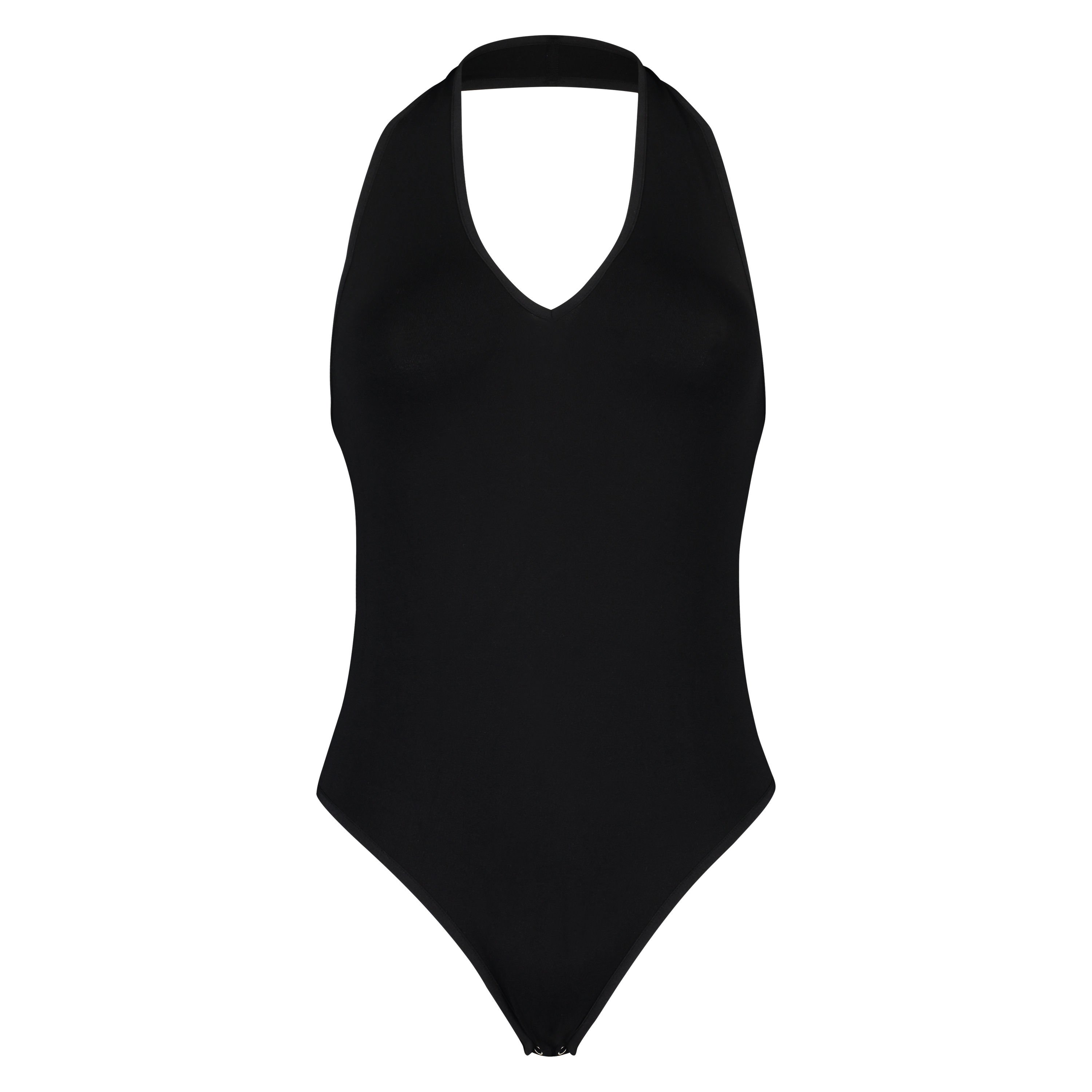 Naadloze halter body, Zwart, main