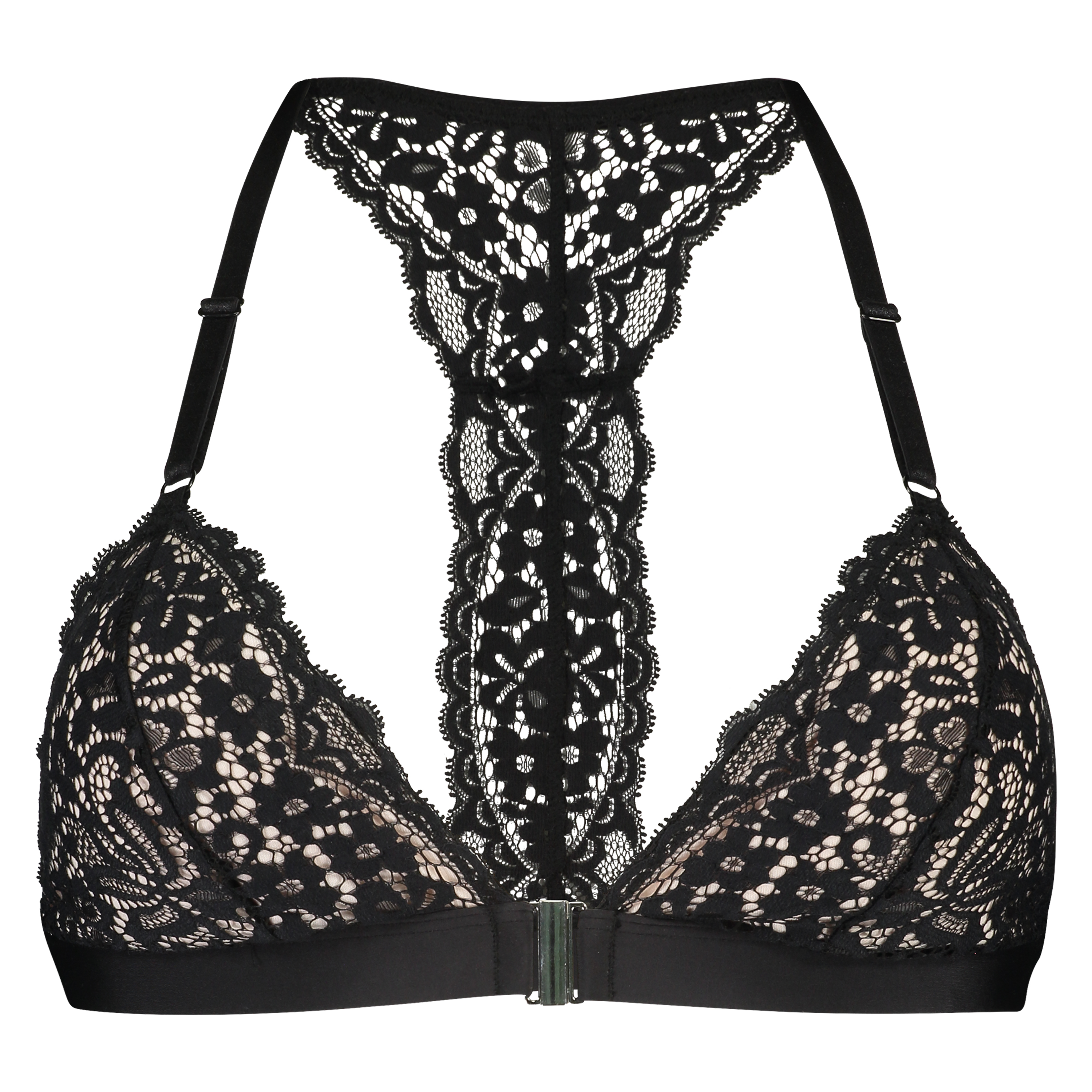 Voorgevormde triangle bralette Marina, Zwart, main